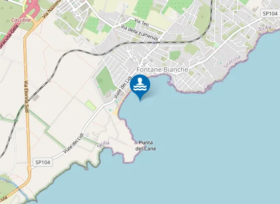 Map of FONTANE BIANCHE-LIDO SAYONARA