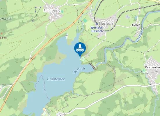 Map of GRUENTENSEE OY MITTELBERG BADEPLATZ HASLACH