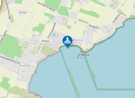 Map of ZONA INTERMEDIA CANALI A-B C/DA FANUSA