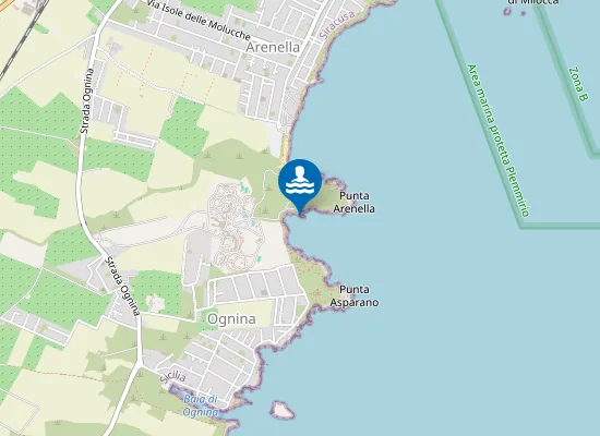 Map of KM. 0,8 SUD PUNTA ARENELLA