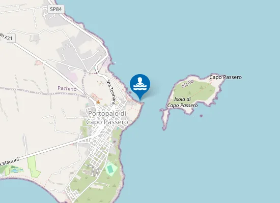 Map of SCALO MANDRIE-ISOLA CAPO PASSERO