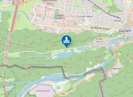 Map of OBERSEE FUESSEN FAULENBACH BADEPLATZ