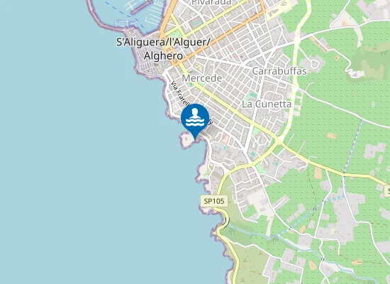 Map of LOC.TA' EL TRO' - ALGHERO -