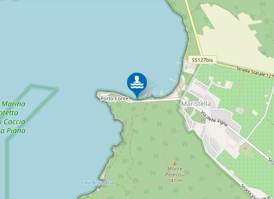Map of 100 OVEST MOLO - LOC. P.TO CONTE