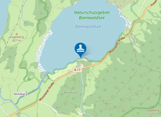 Map of BANNWALDSEE SCHWANGAU BADEPLATZ