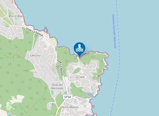 Map of PUNTA NEGRA - CALA DI VACCA