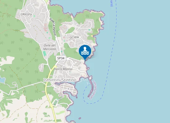 Map of PUNTA SUD CALA LUPO