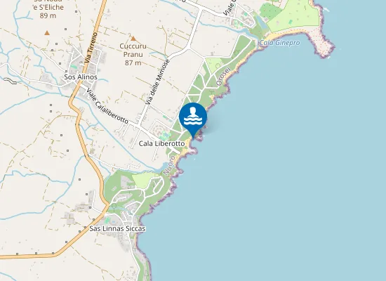 Map of SPIAGGIA HOTEL TIRRENO