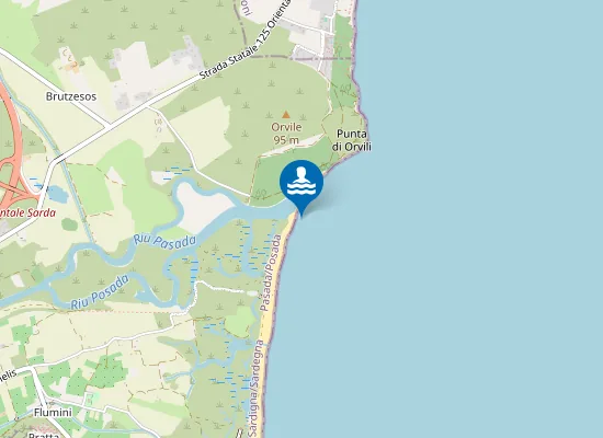 Map of 200 MT A SUD FOCE RIO POSADA