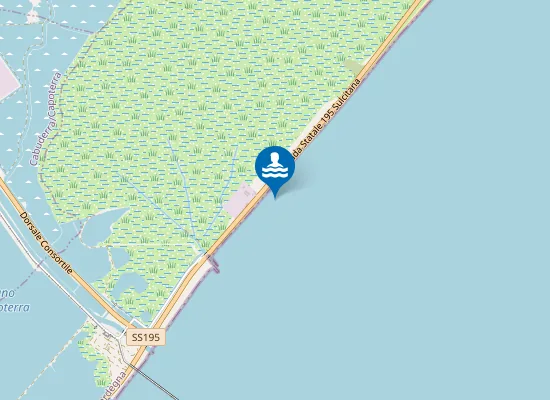 Map of SPIAGGIA SS 195 KM 7,5