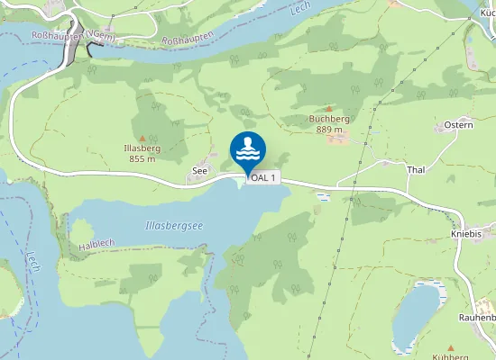 Map of ILLASBERGSEE HALBLECH BADEPLATZ ILLASBERGSEE