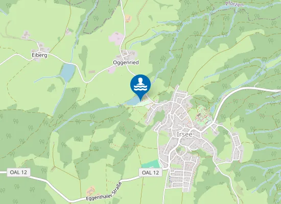 Map of OGGENRIEDER WEIHER IRSEE BADEPLATZ OGGENRIEDER WEIHER