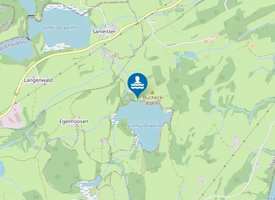 Map of SCHMUTTERWEIHER ROSSHAUPTEN BADEPLATZ SCHMUTTERWEIHER