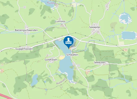 Map of SCHWALTENWEIHER SEEG BADEPLATZ SCHWALTENWEIHER