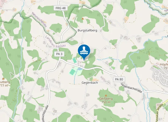 Map of BADEWEIHER GEGENBACH BREITENBERG NORDUFER