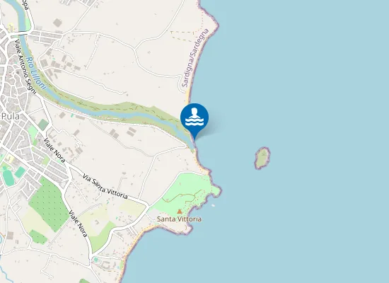 Map of 100 Mt A Nord Foce Del Rio Pula