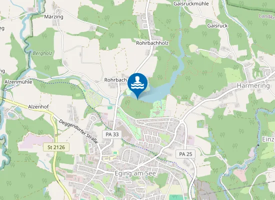 Map of EGINGER SEE EGING ASEE BADESTEG NORDOSTUFER