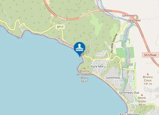 Map of GEREMEAS CALA E MORU - MARE PINTAU