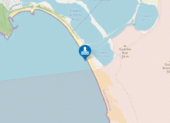 Map of PORTO PINO SPIAGGIA GRANDE