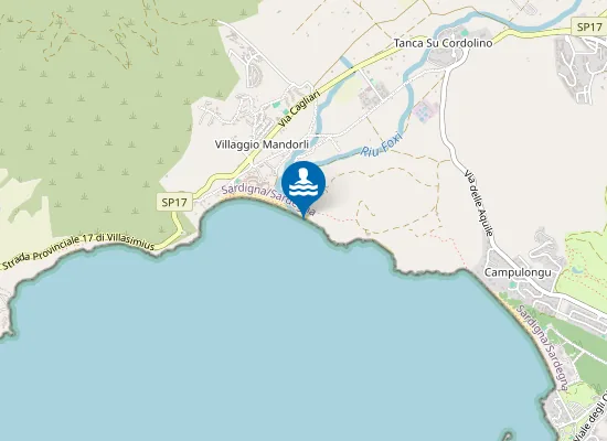 Map of FOCE DEL RIO FOXI DI VILLASIMIUS