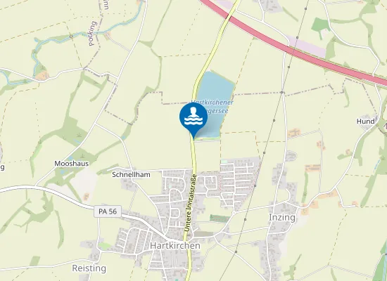 Map of BAGGERSEE HARTKIRCHEN BADESTEG WESTUFER