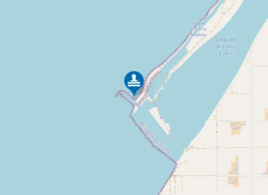 Map of ARBOREA STRADA 18-2 KM A SUD