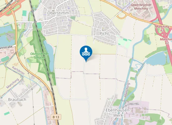 Map of NIEDERSTIMMER WEIHER MANCHING SUEDLICHES UFER