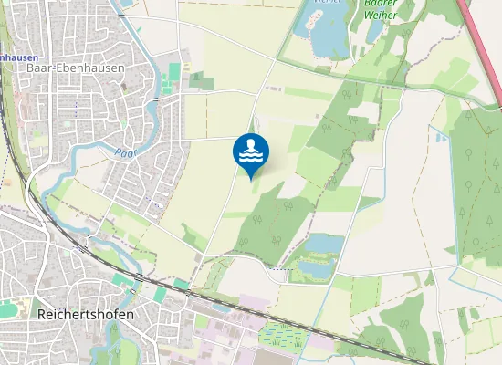 Map of HEIDEWEIHER REICHERTSHOFEN NORDWESTLICHES UFER