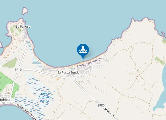 Map of SA ROCCA TUNDA-VIA S'URACHI E MESU