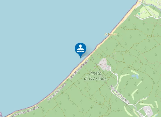 Map of IS ARENAS-300MT SUD S.VEROMILIS-NARBOLIA