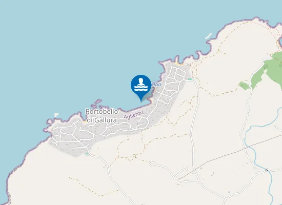 Map of PORTO CANNEDDI