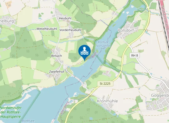 Map of ROTHSEE VORSPERRE ROTH BIRKACH BIRKACH