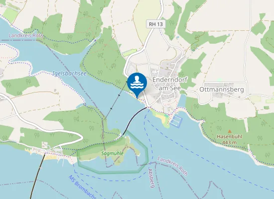 Map of IGELSBACHSEE SPALT ENDERNDORF ENDERNDORF
