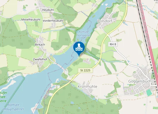 Map of ROTHSEE VORSPERRE ALLERSBERG GRASHOF GRASHOF