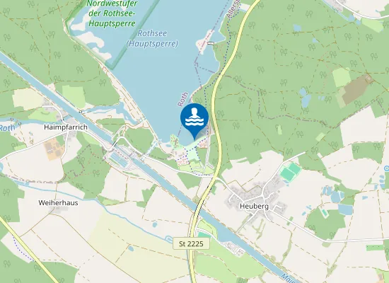 Map of ROTHSEE HAUPTSPERRE HILPOLTSTEIN SEEZENTRUM HEUBERG