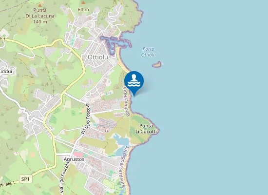 Map of SPIAGGIA VILLAGGIO AGRUSTOS