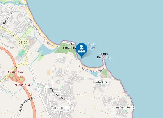 Map of SPIAGGIA VILLAGGIO PORTO AINU