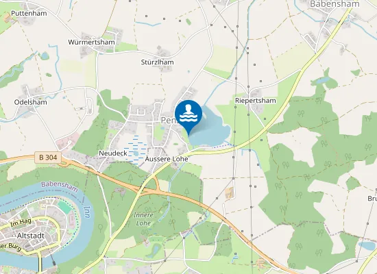 Map of PENZINGER SEE BABENSHAM BADESTEG