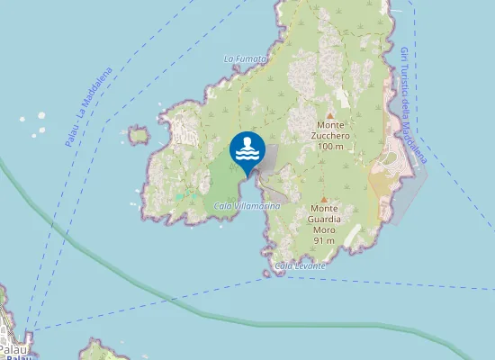 Map of CALA VELA MARINA - S. STEFANO