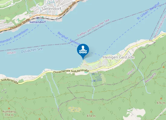 Map of OSSIACHER SEE, HEILIGENGESTADE