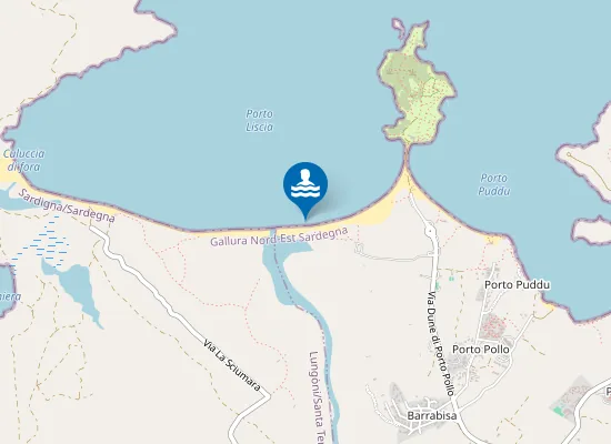 Map of 250 MT AD EST FOCE FIUME LISCIA