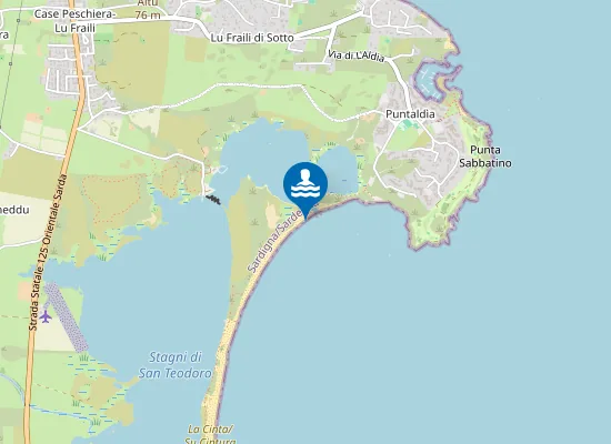 Map of 100 MT. DESTRA STAGNO DI SAN TEODORO