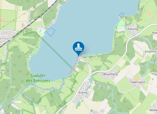 Map of SIMSSEE RIEDERING BADEPLATZ ECKING KINDERBAD