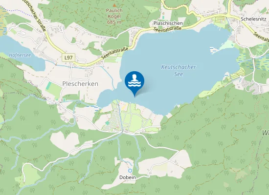 Map of KEUTSCHACHER SEE, SÜDWEST