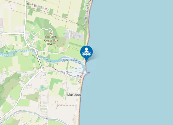 Map of 200 MT A NORD FOCE RIO PARDU PELAU