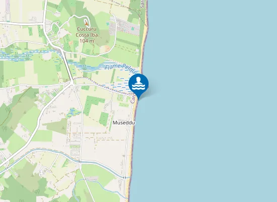 Map of 200 MT A SUD FOCE RIO PARDU PELAU