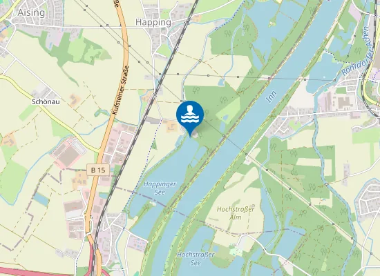 Map of HAPPINGER SEE ROSENHEIM NORDUFER