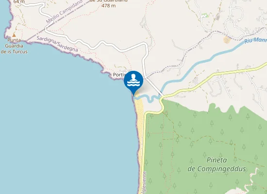 Map of 100 M. Nord Foce Fliminiriannu