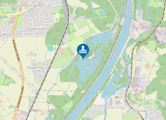Map of HAPPINGER AU SEE ROSENHEIM BADESTRAND MITTE