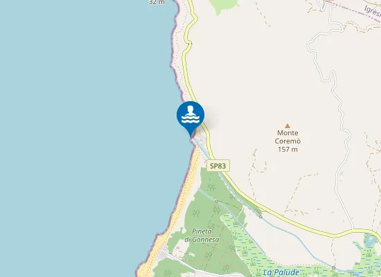 Map of A SUD MOLO CANALE FUNTANAMARE